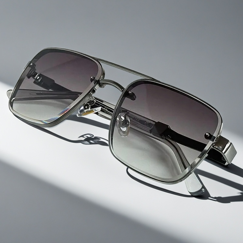 Classic Sunglasses for Men with Squared Frame Design