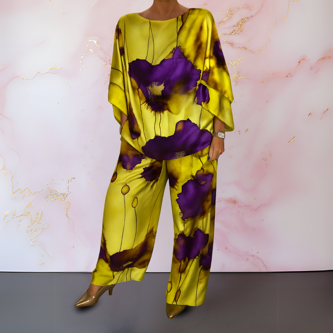 Elegant Satin Two Piece Set for Women