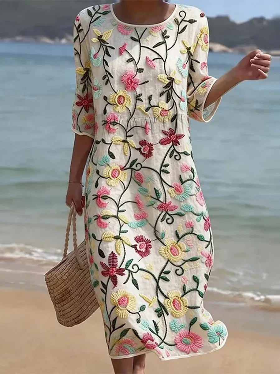 Elegant Flowy Floral Mini Dress for Women
