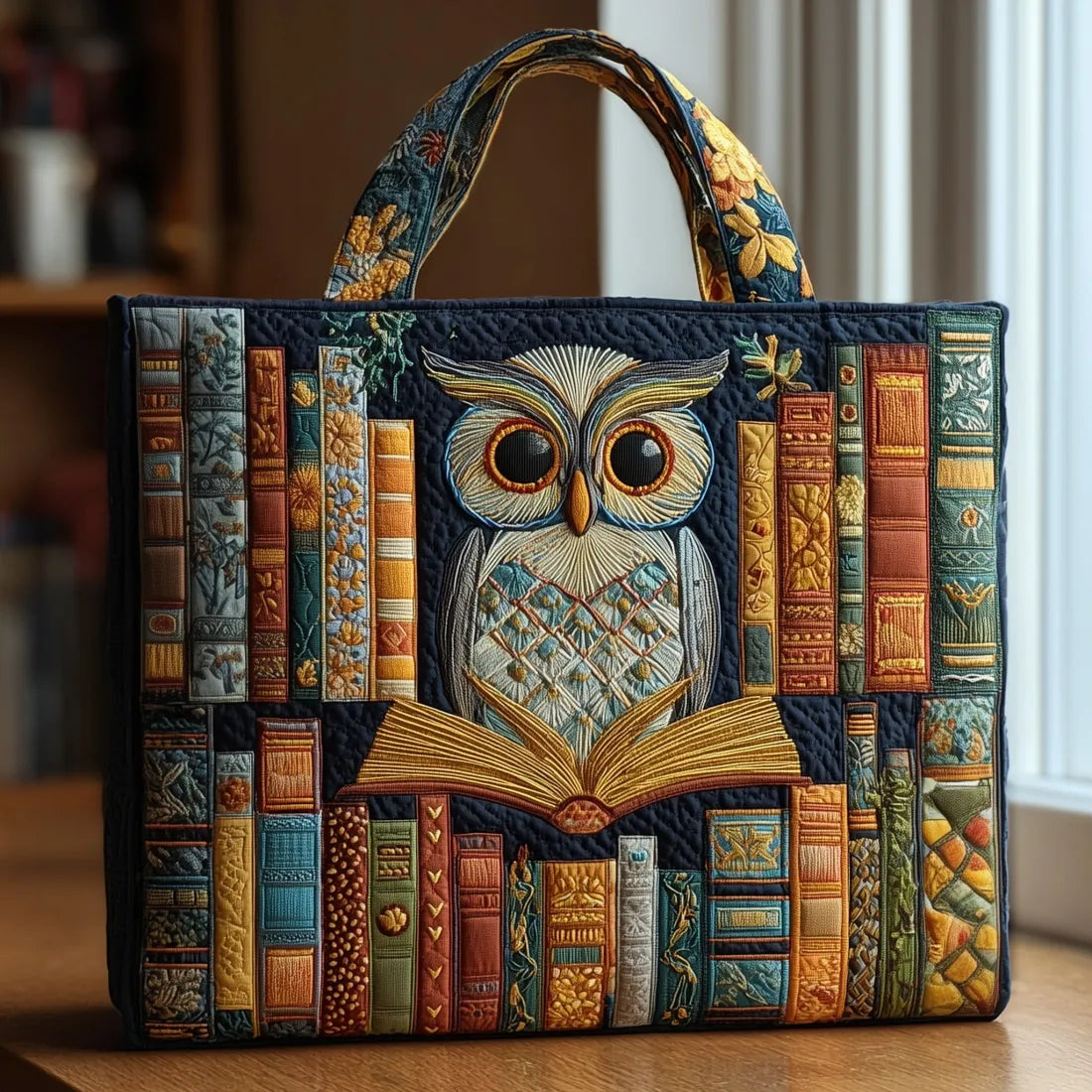 Stylish Tote Bag for Women with Multicolor Owl Design