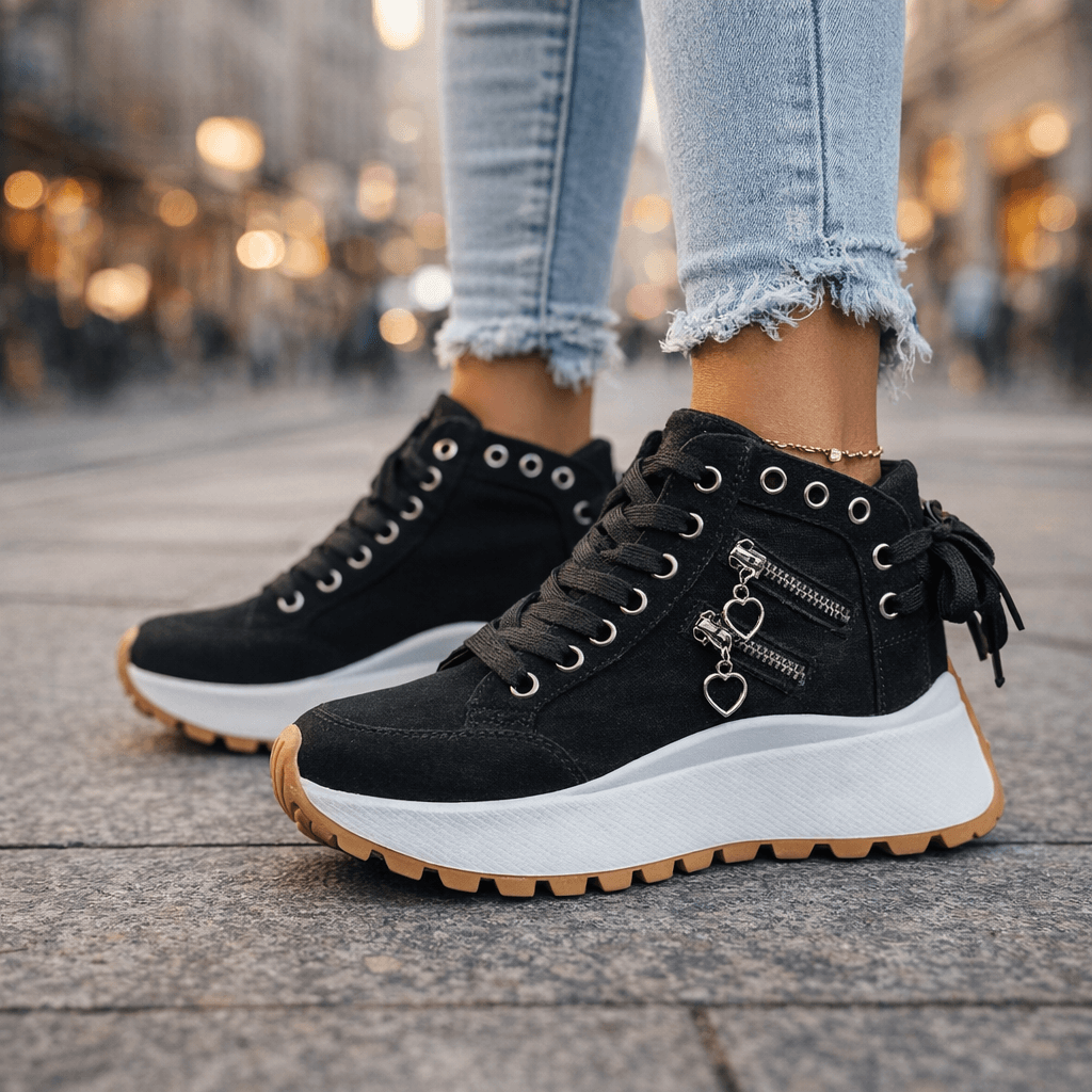 Comfortable Slip On Shoes for Women with Ankle Cushioned Zipper Style