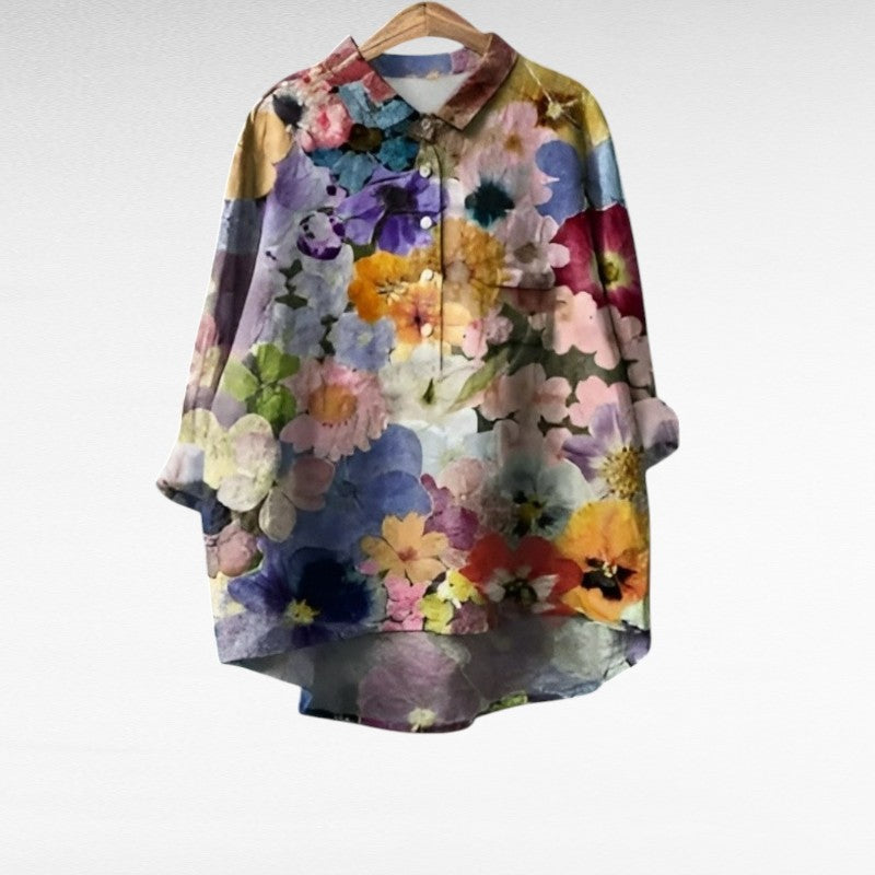 Elegant Flowy Floral Blouse for Women