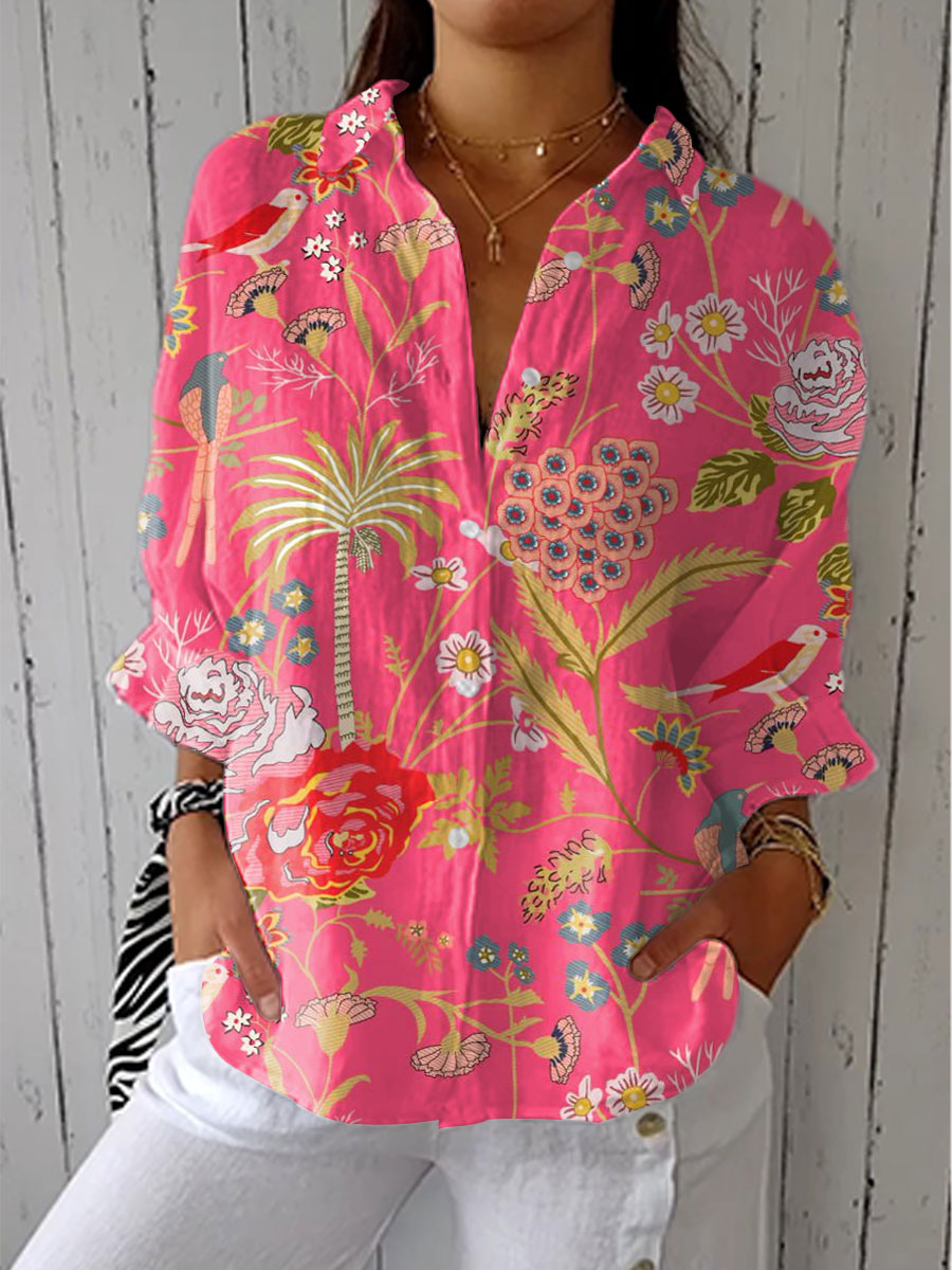 Stylish Blouse for Women with V Neck