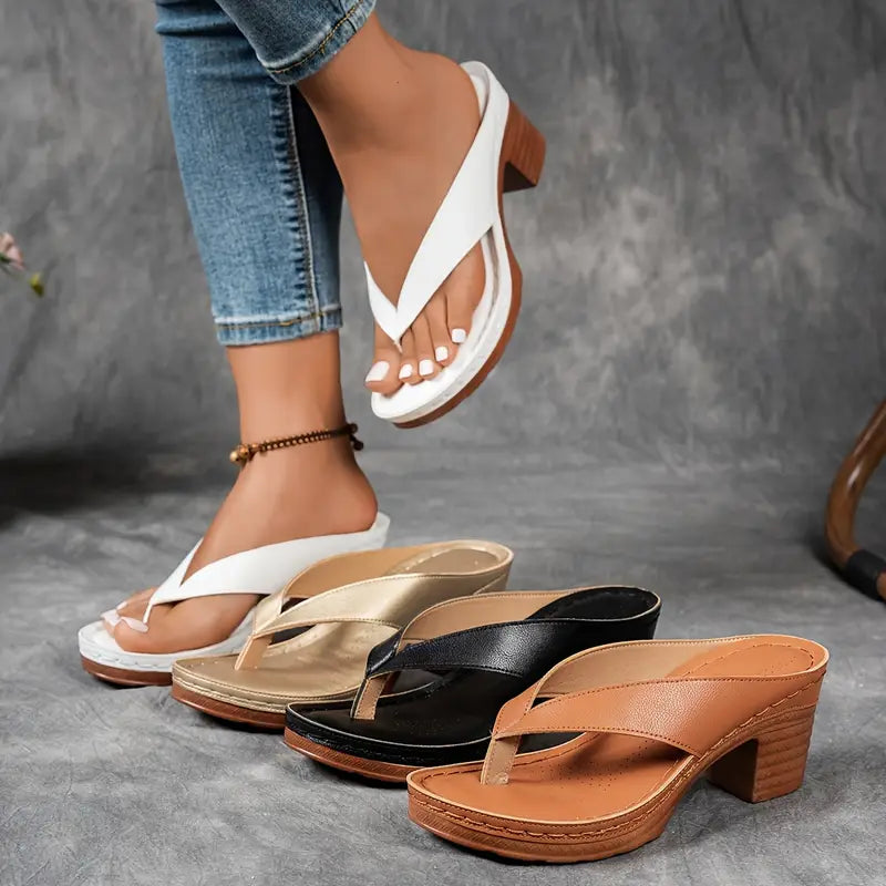 Comfortable Heeled Sandals for Women with Cushioned Style