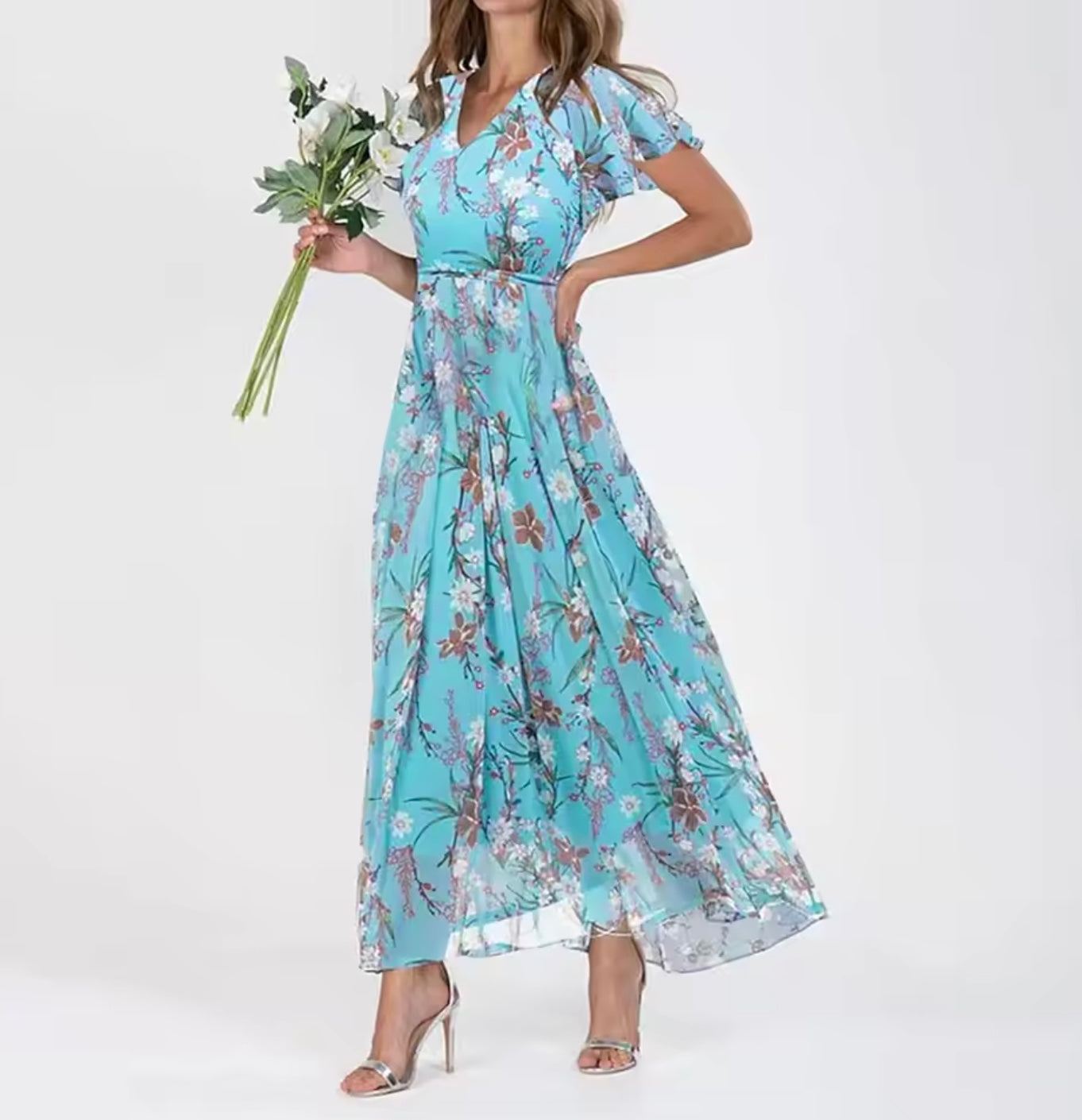 Effortless Flowy Floral Midi Dress for Women