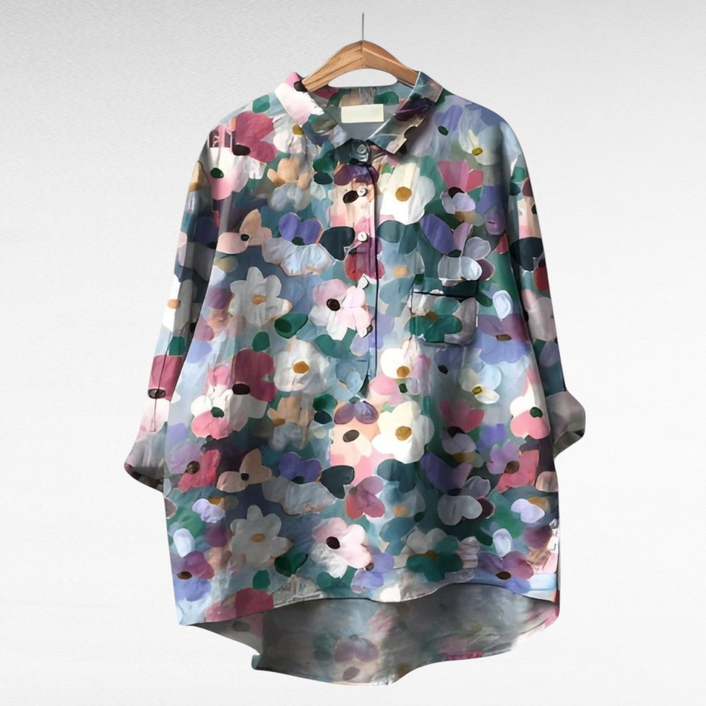 Stylish Floral Blouse for Women with Retro Casual Style