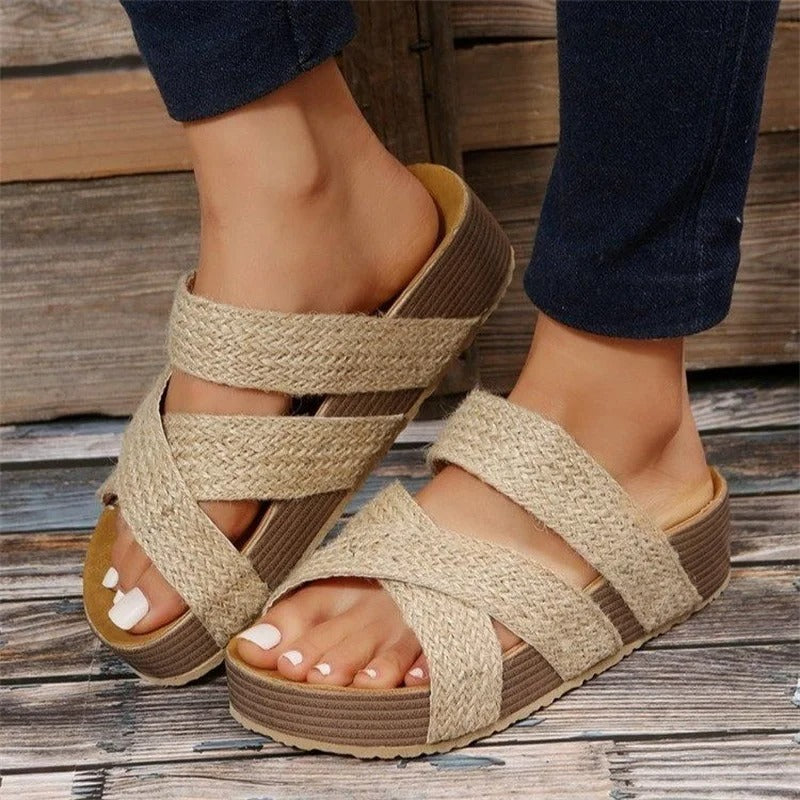 Comfortable Orthopedic Sandals for Women with Braided Cushioned Breathable Style