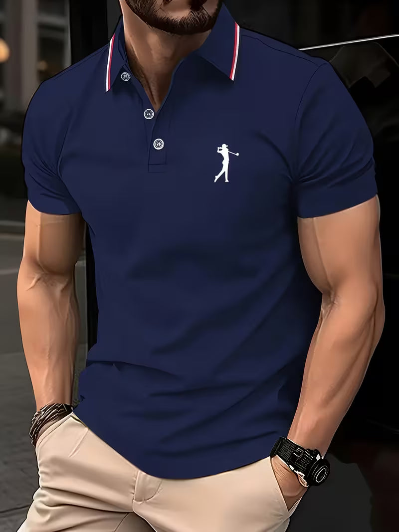 Classic Printed Shirt for Men with Short Sleeve