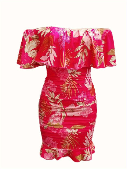 Elegant Mini Dress for Women with Off Shoulder