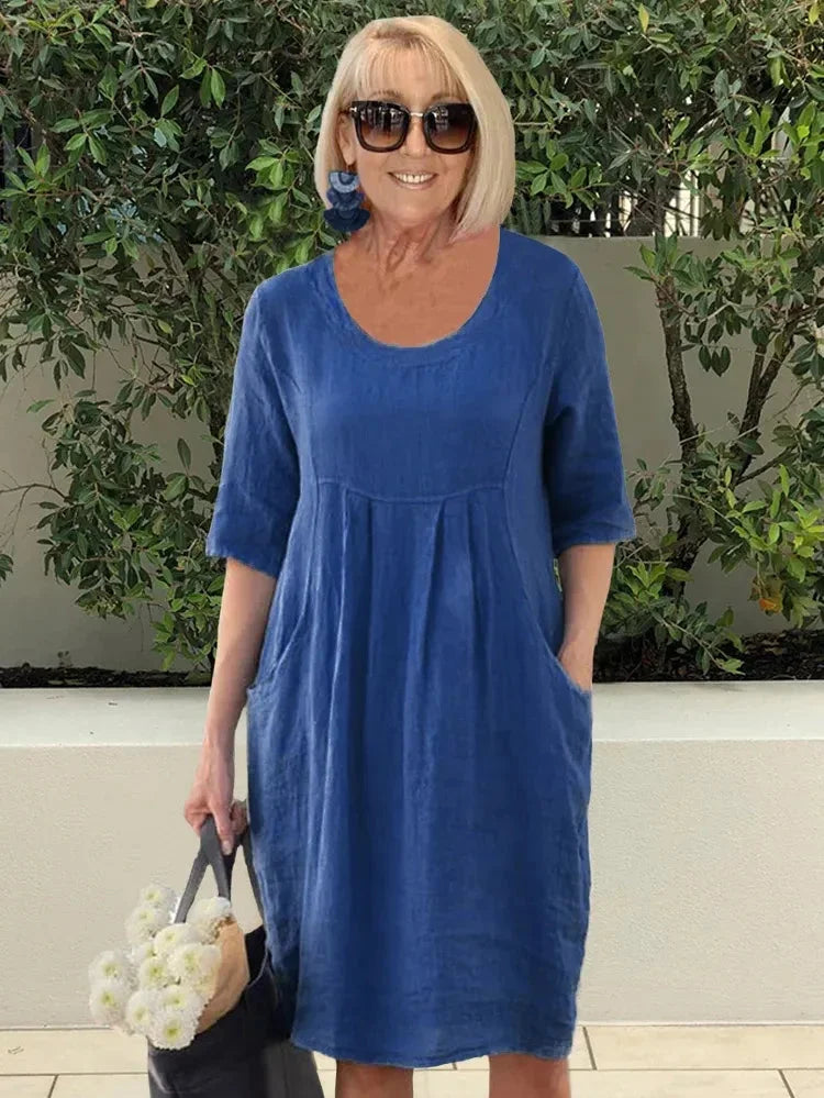Effortless Mini Dress for Women with Pockets