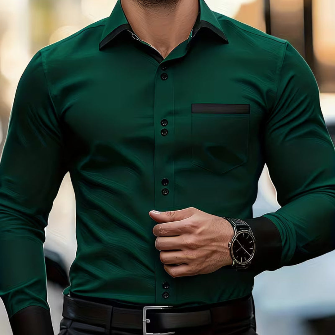 Classic Button Down Shirt for Men with Collared Casual Style