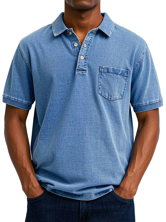 Effortless Polo Shirt for Men with Vintage Casual Style