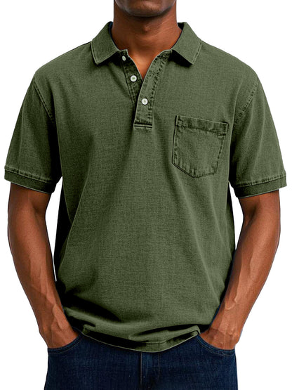 Effortless Polo Shirt for Men with Vintage Casual Style