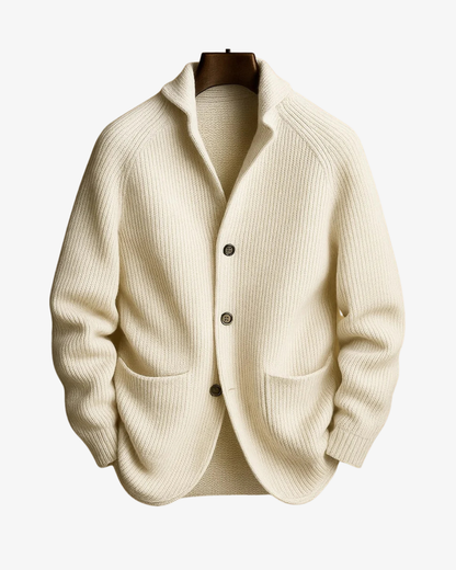 Classic Knit Cardigan Sweater for Men with Button Front