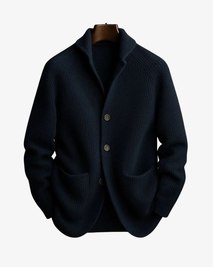 Classic Knit Cardigan Sweater for Men with Button Front