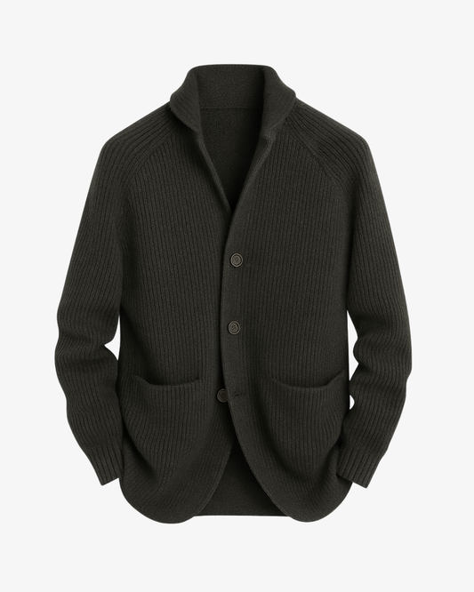 Classic Knit Cardigan Sweater for Men with Button Front
