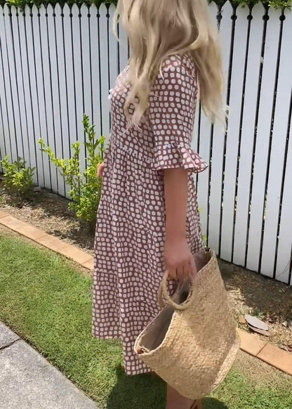 Effortless Midi Dress for Women with Short Sleeve