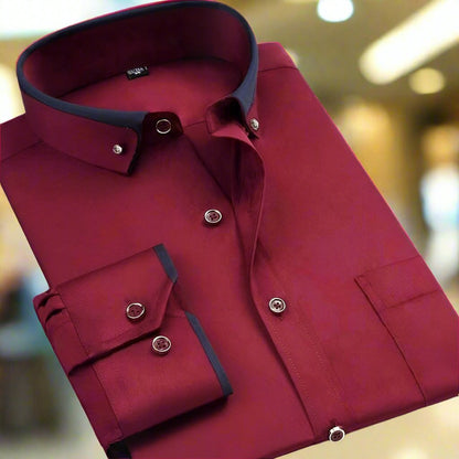 Effortless Button Down Shirt for Men with Long Sleeve