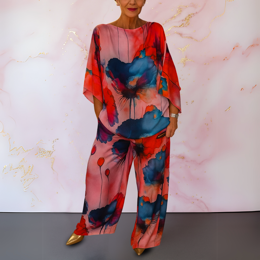 Elegant Satin Two Piece Set for Women