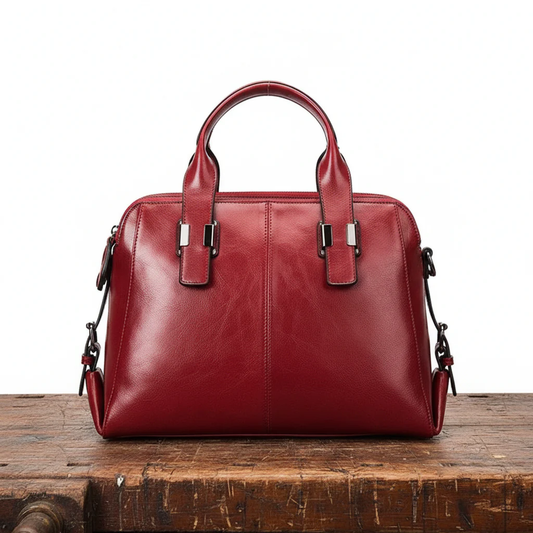 Elegant Red Handbag for Women with Luxury Carryall Design