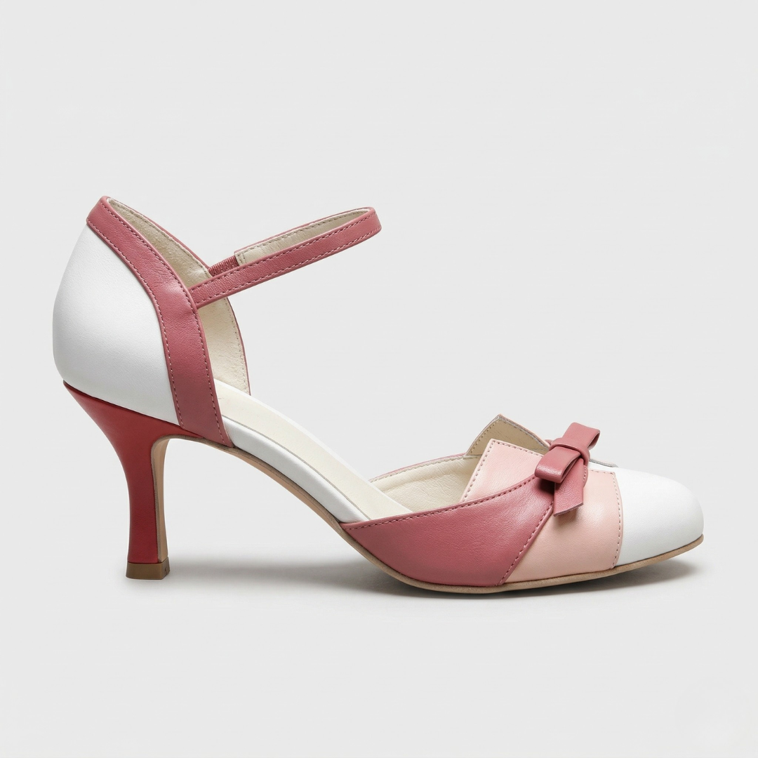 Comfortable Color Block Heels for Women with Cushioned Style