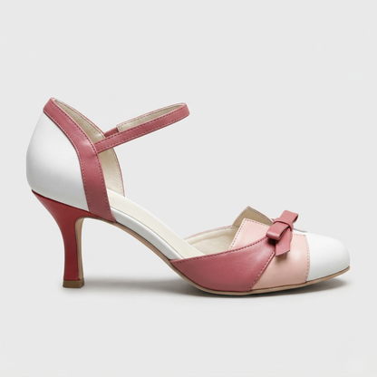 Comfortable Color Block Heels for Women with Cushioned Style