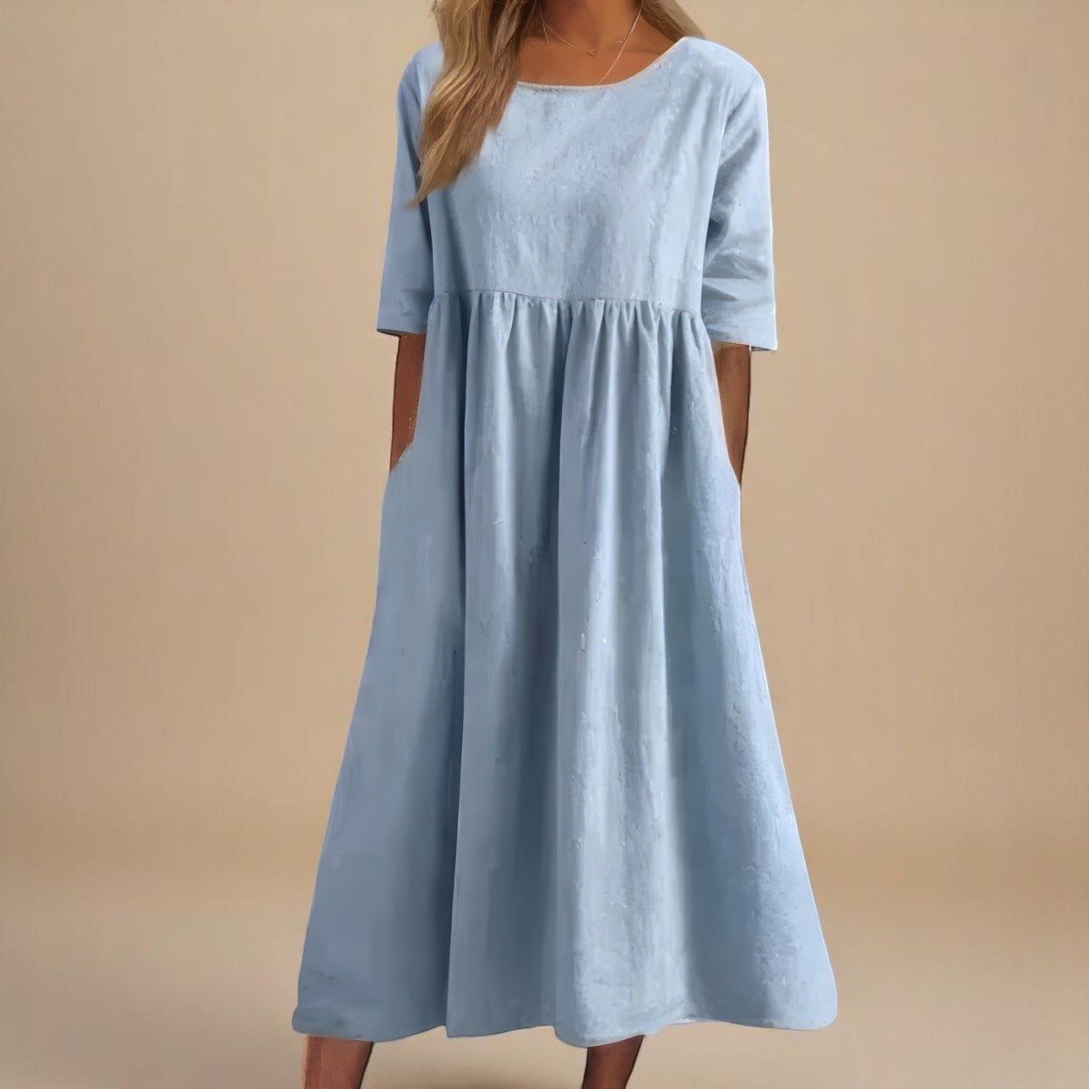 Stylish Dress for Women with Round Neck