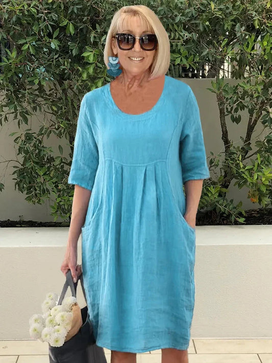 Effortless Mini Dress for Women with Pockets