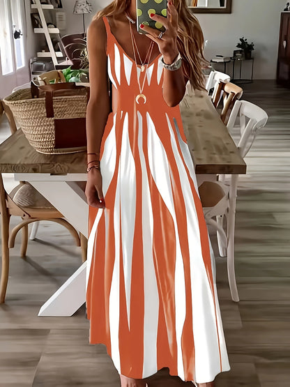 Effortless Maxi Dress for Women with V Neck
