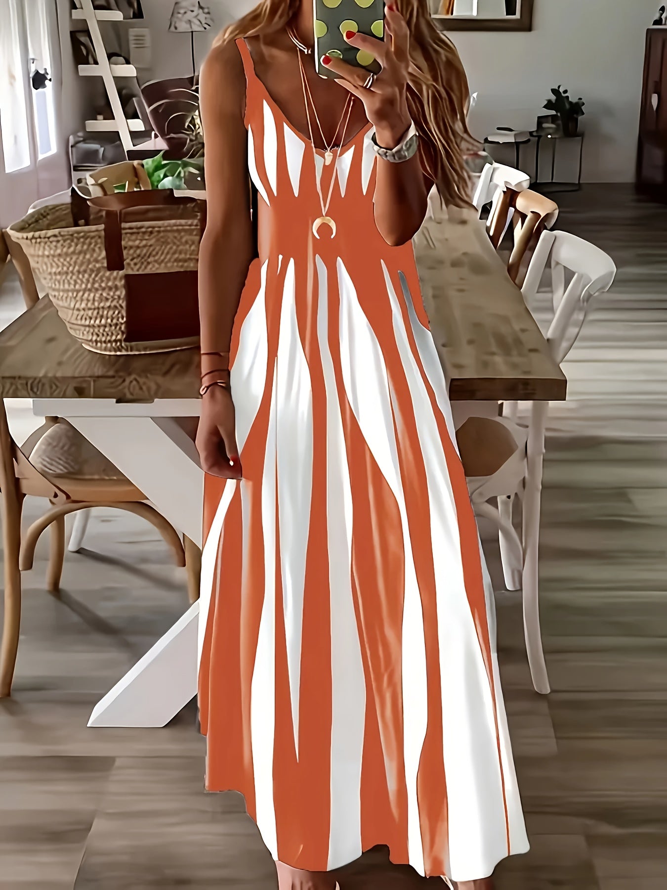 Effortless Maxi Dress for Women with V Neck