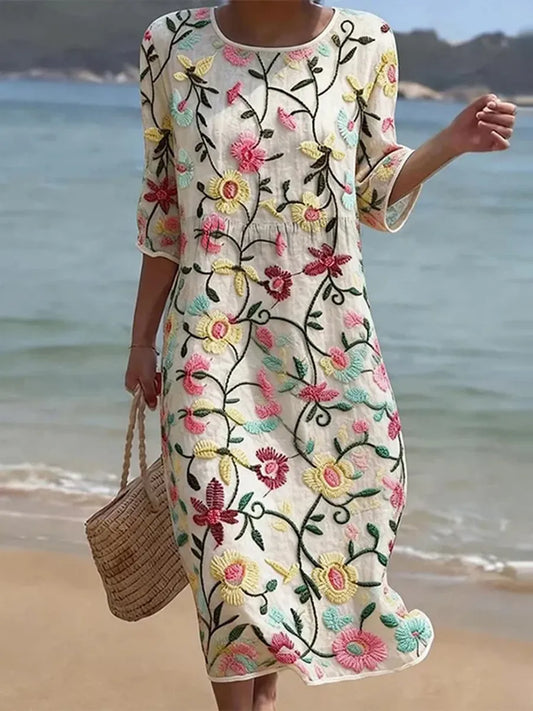 Elegant Flowy Floral Mini Dress for Women