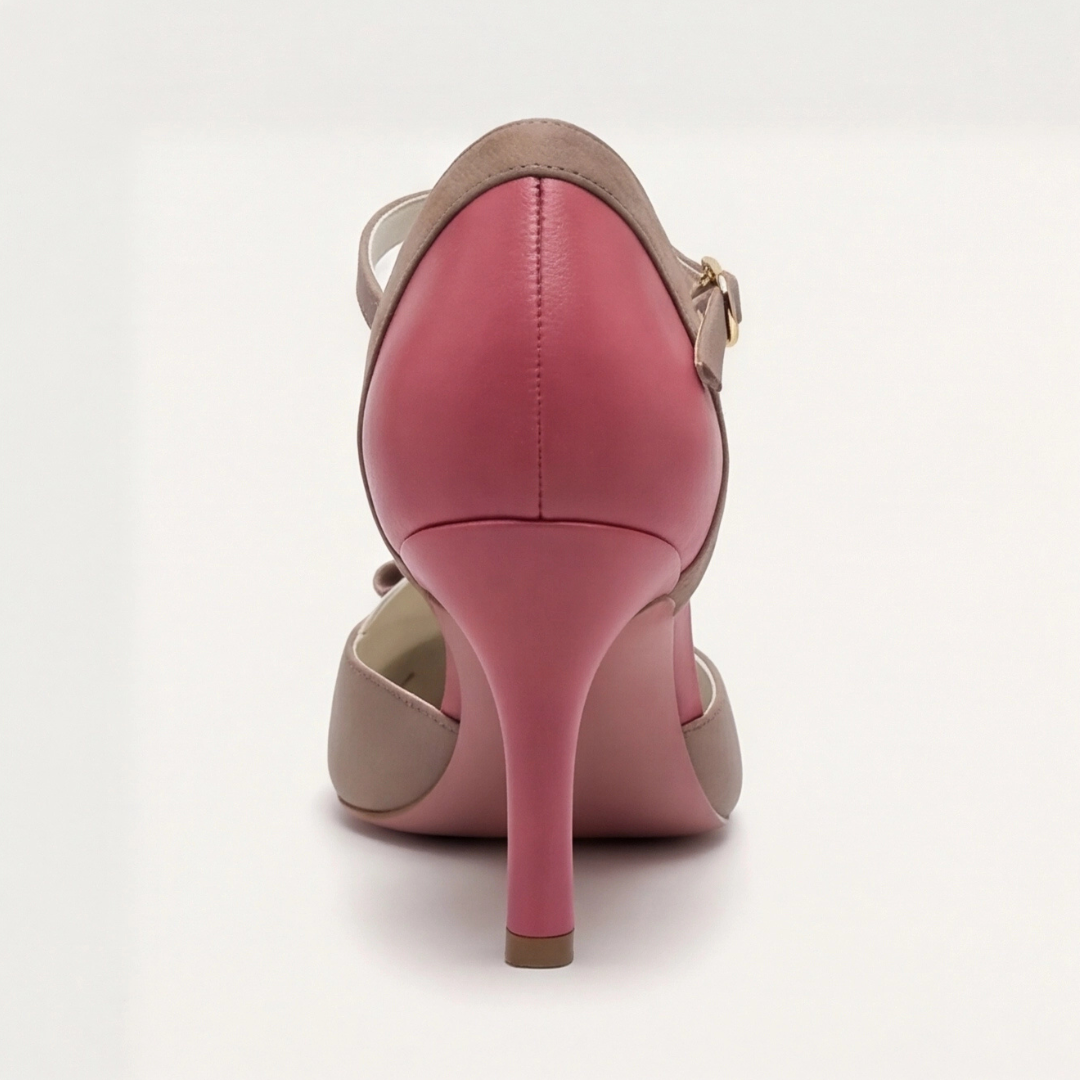 Comfortable Color Block Heels for Women with Cushioned Style