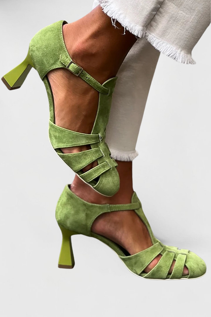 Comfortable Green Heels for Women