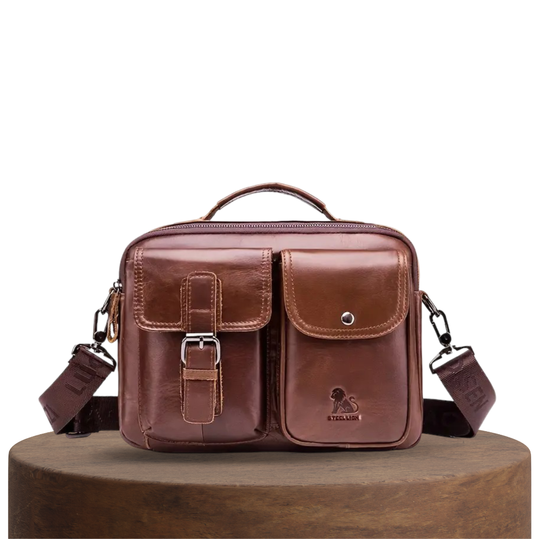 Classic Crossbody Bag for Men with Two Pocket Design