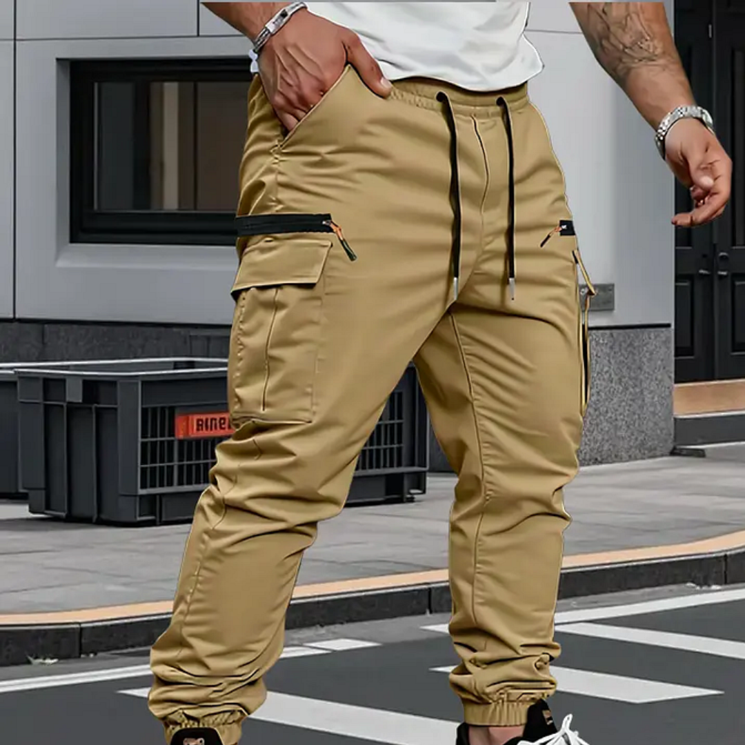 Comfortable Cargo Pants for Men with Drawstring Pockets
