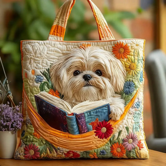 Elegant Tote Bag for Women with Multicolor Dog Design