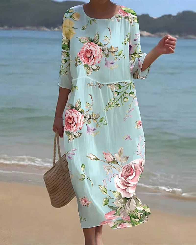 Elegant Floral Mini Dress for Women