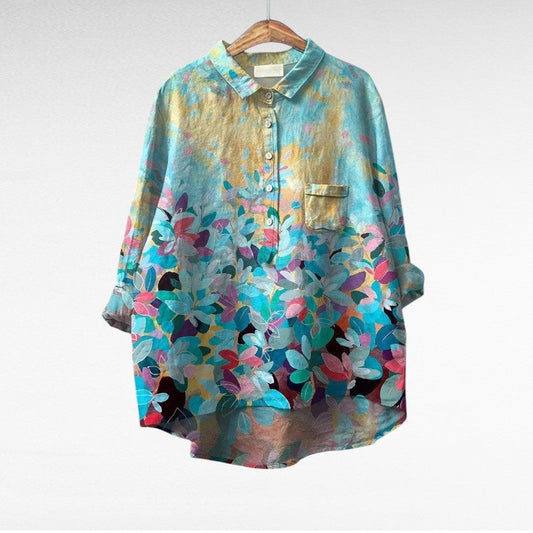 Stylish Blue Floral Blouse for Women