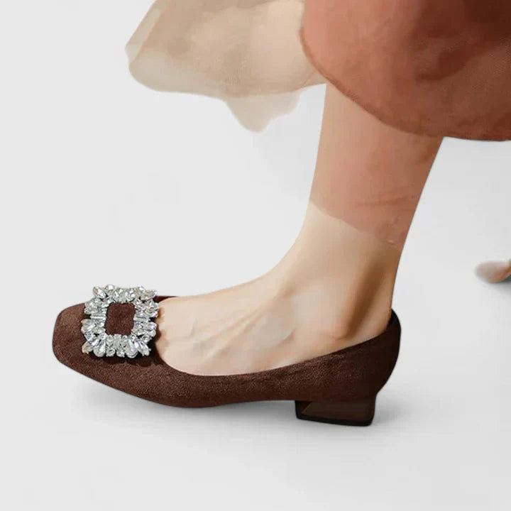 Comfortable Heels for Women with Buckle Orthopedic Cushioned Style