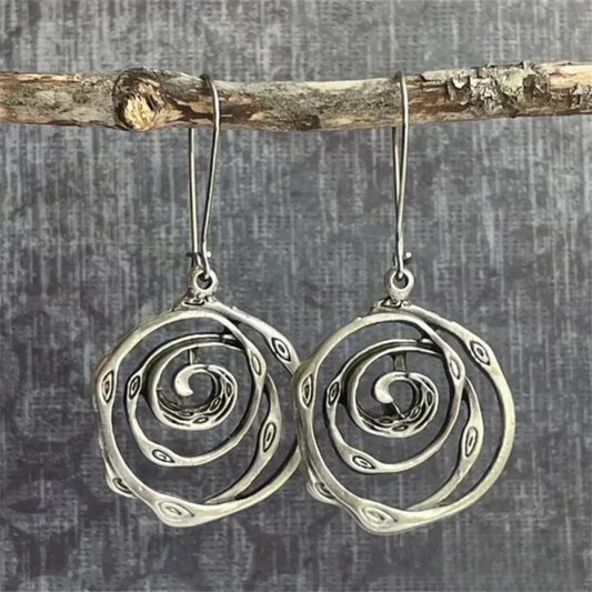 Elegant Earrings for Women with Twisted Silver Design