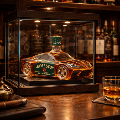 Stylish Whisky Decanter Bottle Gift Set with Sports Car Design