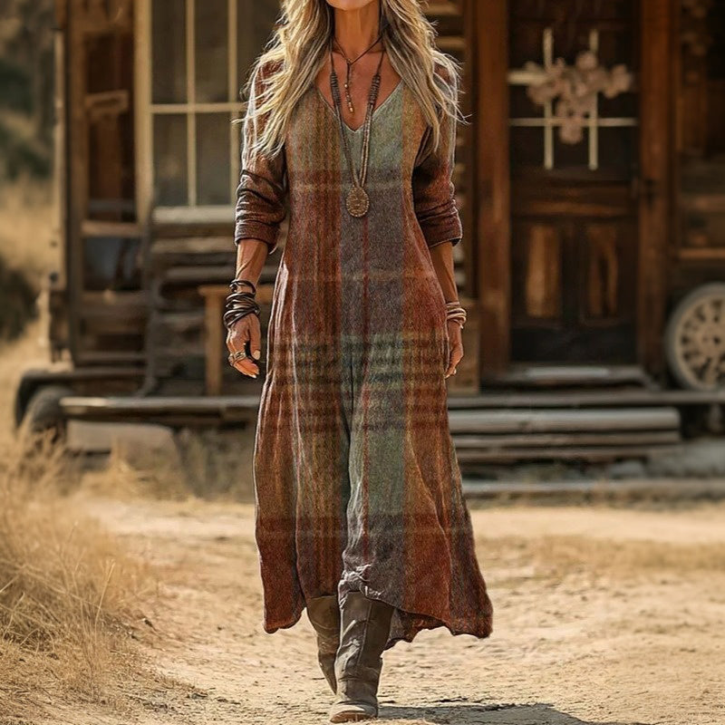 Stylish Dress for Women with Long Sleeve Vintage