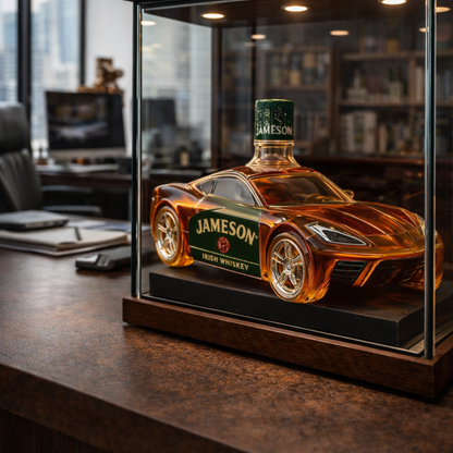 Stylish Whisky Decanter Bottle Gift Set with Sports Car Design