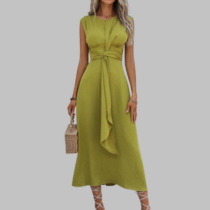 Elegant Maxi Dress for Women with Round Neck Sleeveless