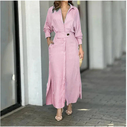 Effortless Shirt Dress for Women with Long Sleeve