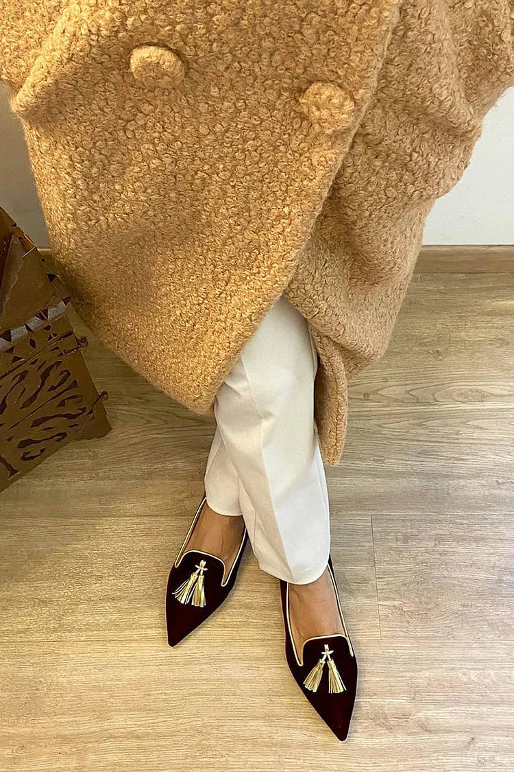 Comfortable Loafers for Women with Tassel Style