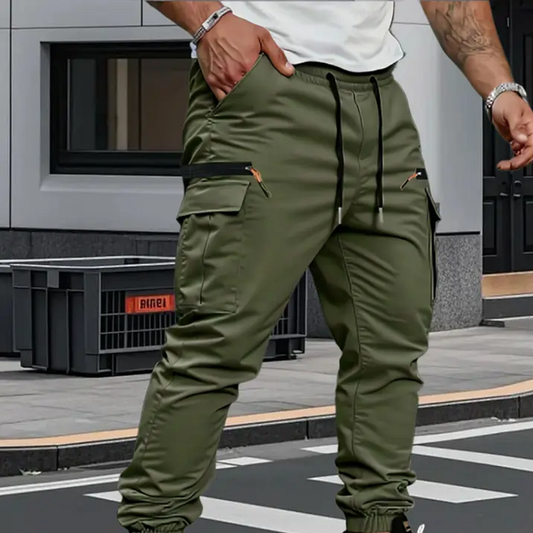 Comfortable Cargo Pants for Men with Drawstring Pockets