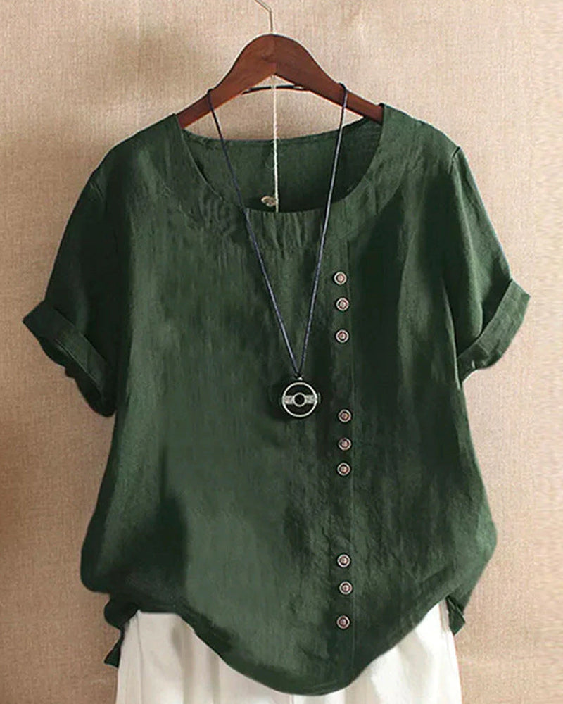 Effortless Blouse for Women with Asymmetrical