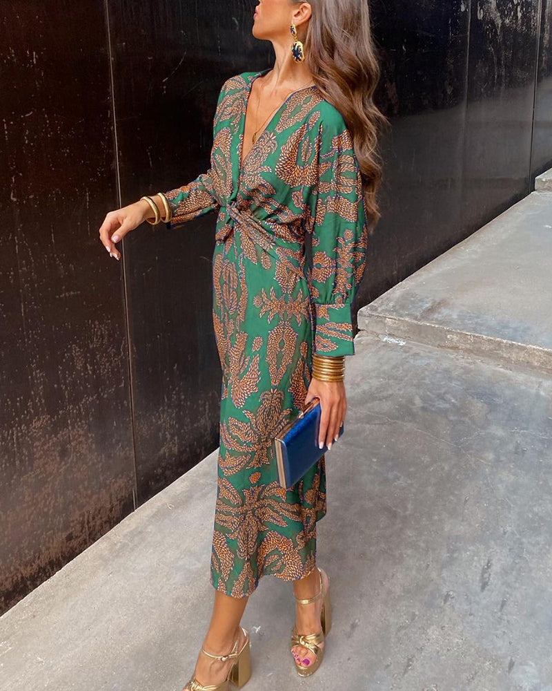 Effortless Maxi Dress for Women with V Neck A Line