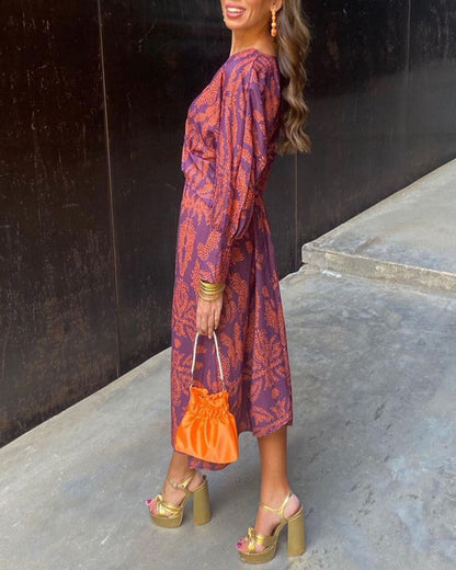 Effortless Maxi Dress for Women with V Neck A Line
